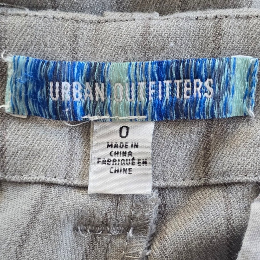 Urban Outfitters Wide Leg Trousers Women 0 Grey Pinstripe Dark Academia Core - Picture 12 of 14